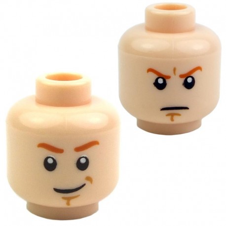 Lego Accessoires Minifig - Tête masculine, chair, 27 (double visage) (La Petite Brique)