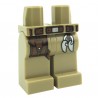 Lego Accessoires Minifig - Jambes - avec ceinture et pochette en cuir (Dark Tan) (La Petite Brique)