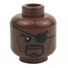 Nick Fury Head (Dark Brown)