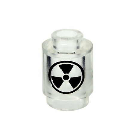 Lego Accessoires custom Minifig CUSTOM BRICKS Radiation Canister (Trans no top) (La Petite Brique)