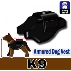 Lego Custom Minifig Si-Dan Toys Armored Dog Vest (K9) (noir) (La Petite Brique)