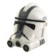 Lego Minifig CLONE ARMY CUSTOMS Casque Clone Phase 2 "501st" Trooper (Dark Bluish Gray) (La Petite Brique) Star Wars