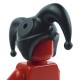 Lego Custom Accessoires Minifig BRICK WARRIORS Chapeau de bouffon (noir) (La Petite Brique)