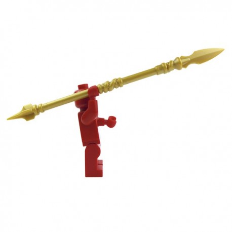 Lego Accessoires Minifig Custom BRICK WARRIORS Lance Sarissa (Pearl Gold) La Petite Brique