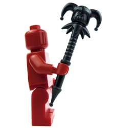 Lego Accessoires Minifig Custom BRICK WARRIORS Jester Staff (noir) La Petite Brique