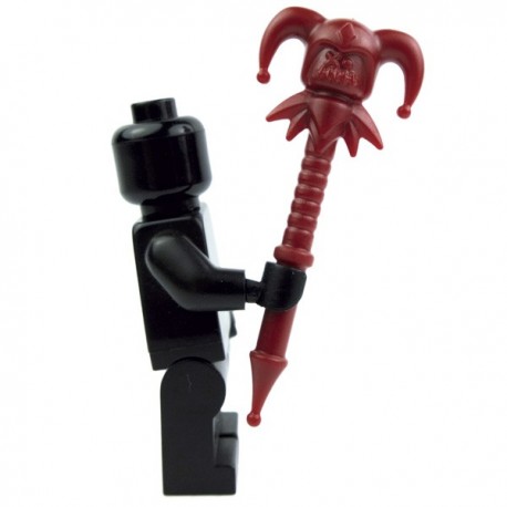 Lego Accessoires Minifig Custom BRICK WARRIORS Jester Staff (rouge foncé) La Petite Brique