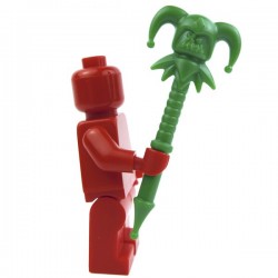 Lego Accessoires Minifig Custom BRICK WARRIORS Jester Staff (vert) La Petite Brique