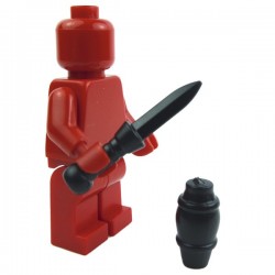 Lego Accessoires Minifig Custom BRICK WARRIORS Juggling Pin (noir) La Petite Brique