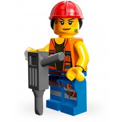 Lego Minifig Serie 12 71004 - THE LEGO MOVIE Gail Travailleuse de la construction (La Petite Brique)