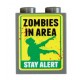 Lego Accessoires Minifig CUSTOM BRICKS Zombies Stay Alert (brique 1 x 2 x 2) (La Petite Brique)