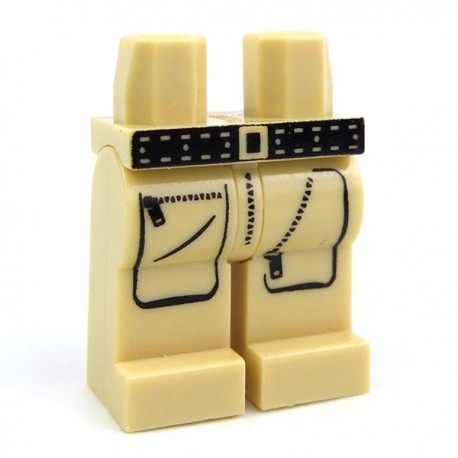 Lego Accessoires Minifig CUSTOM BRICKS Explorer Cargo Pants (Tan) (La Petite Brique)