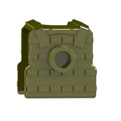 Lego Accessoires Minifig COMBAT BRICK Bulletproof vest with stud (vert "militaire") (La Petite Brique)