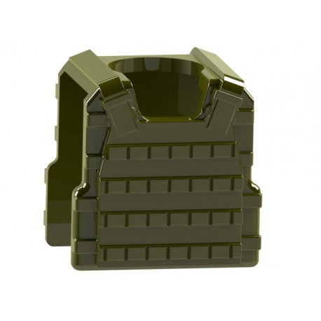 Lego Accessoires Minifig COMBAT BRICK Bulletproof vest with stud (vert "militaire") (La Petite Brique)