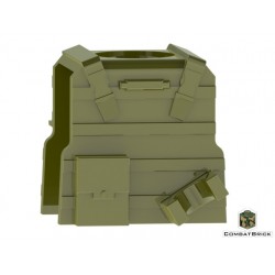 Lego Accessoires Minifig COMBAT BRICK Reversable Vest with PMags and clip (vert "militaire") (La Petite Brique)
