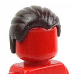 Dark Brown Minifig, Hair Combed Front to Rear