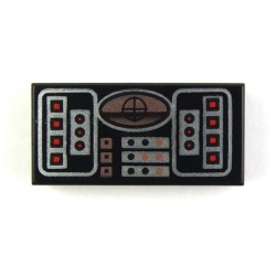 Lego Accessoires Minifig Avionics SW Copper - Tile 1 x 2 (La Petite Brique)