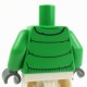 Bright Green Torso Winter Jacket, Silver Zipper