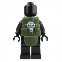 Dark Tan M08 Tactical Vest for LEGO army military brick minifigures
