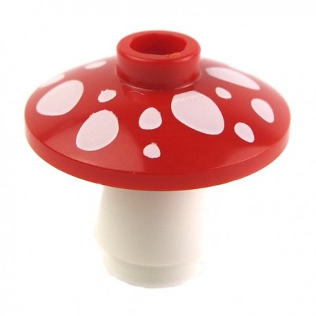 Lego Accessoires Minifig Champignon (Rouge, points blancs) (La Petite Brique)