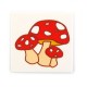 Tile 2 x 2 with Toadstool (Mushroom) Cluster (White)