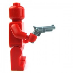 Lego Accessoires Minifig Revolver, petit barillet (Flat Silver) (La Petite Brique)