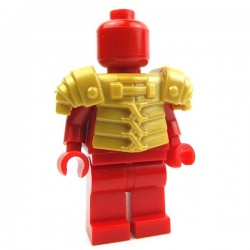 Lego Accessoires Minifig Custom BRICK WARRIORS Lorica Segmentata (Pearl Gold) La Petite Brique