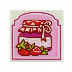 White Tile 2x2 Strawberry Preserves