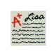 White Tile 2x2 "A+ Lisa" Writing Lines (The Simpsons)