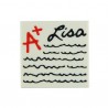 White Tile 2x2 "A+ Lisa" Writing Lines (The Simpsons)