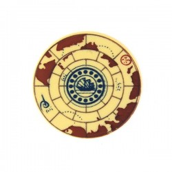 Lego Accessoires Minifig Tile rond 2x2, Carte au Trésor (Beige) (La Petite Brique)