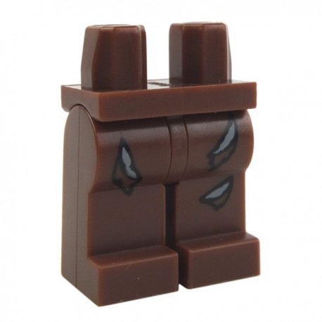 Lego Accessoires Minifig Jambes Pantalon déchiré (Reddish Brown) (La Petite Brique)