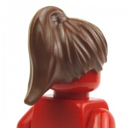 Reddish Brown Minifig, Headgear Hair Female Ponytail