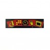 Black Tile 1x4 Control Panel Red & Yellow