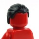 Lego Accessoires Minifig Cheveux en arrière (Noir) (La Petite Brique)