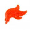 Trans-Neon Orange Minifig, Plume Feather Triple Compact, Flame