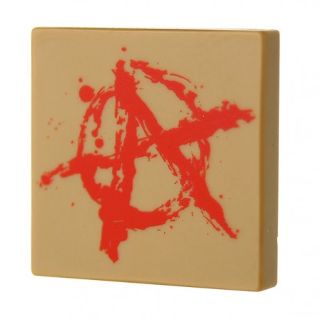 Anarchy Graffiti (Tile 2x2 - Dark Tan)﻿