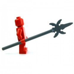 Lego Accessoires Minifig Pike with 4 Side Blades﻿ (Dark Bluish Gray) (La Petite Brique)