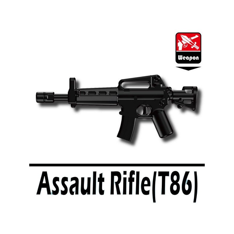 Black M16A1 Assault Rifle for LEGO army military brick minifigures