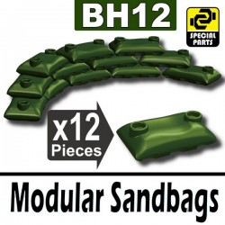 12 Modular Sandbags (Military Green)