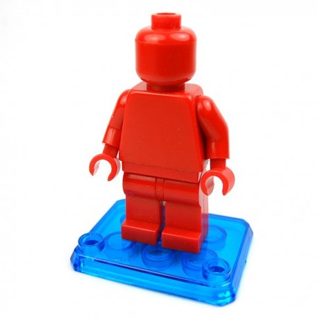 Lego Custom Minifig Si-Dan Toys Socle minifig (bleu transparent) (La Petite Brique)