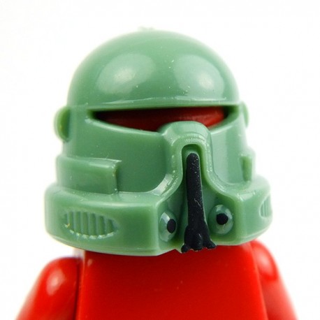 Lego Custom Minifig AREALIGHT Sand Green Airborne Helmet (peinture noire à la main) (La Petite Brique)