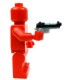 Lego Accessoires Minifig Custom BRICKFORGE Tactical Sidearm (Silver, black slide print) (La Petite Brique)