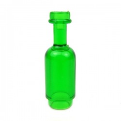 Lego Accessoires Minifig Custom BRICKFORGE Bouteille ronde (Vert Transparent) (La Petite Brique)