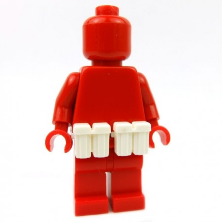 Lego Accessoires Minifig Custom BRICKFORGE Ammo Pouch (Blanc) (la paire) (La Petite Brique)