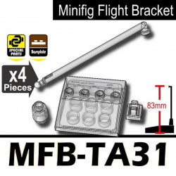 Lego Accessoires Minifig Si-Dan Toys Socle Minifig Flight Bracket MFB-TA31 (transparent) (La Petite Brique)