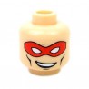 Lego Accessoires Minifig CUSTOM BRICKS Hero Head - Flesh w/Red Mask (La Petite Brique)