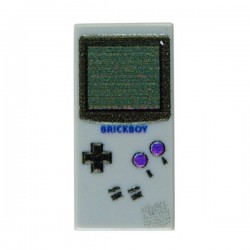 Lego Accessoires Minifig Custom EclipseGrafx Game Boy Classic (Light Bluish Gray - Tile 1x2) (La Petite Brique)