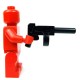 Lego Accessoires Minifig Pistol Automatic Long Barrel & Round Magazine (Noir)﻿ (La Petite Brique)