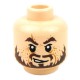 Light Flesh Minifig, Head Ragged Brown Beard