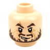 Light Flesh Minifig, Head Ragged Brown Beard